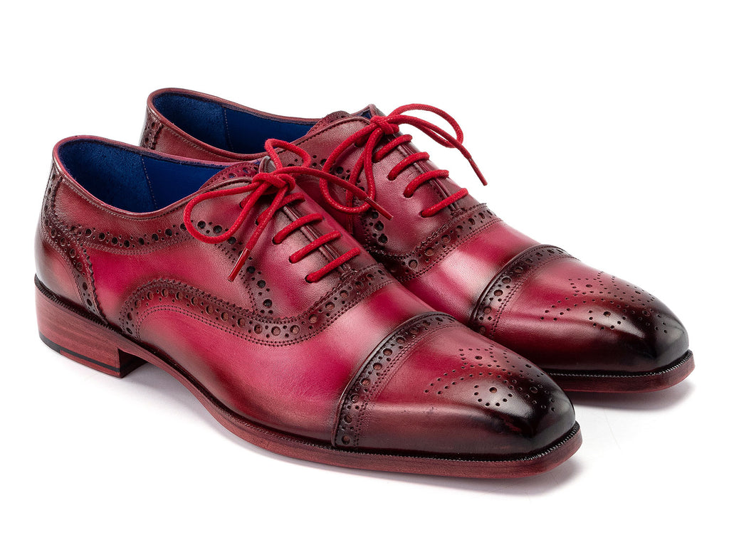 Paul Parkman Men's Captoe Oxfords Fuxia (ID#024-FUX)