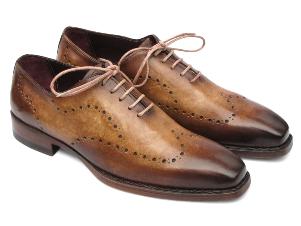 Paul Parkman Goodyear Welted Light Brown Patina Oxford Shoes (ID#1916-BRW)