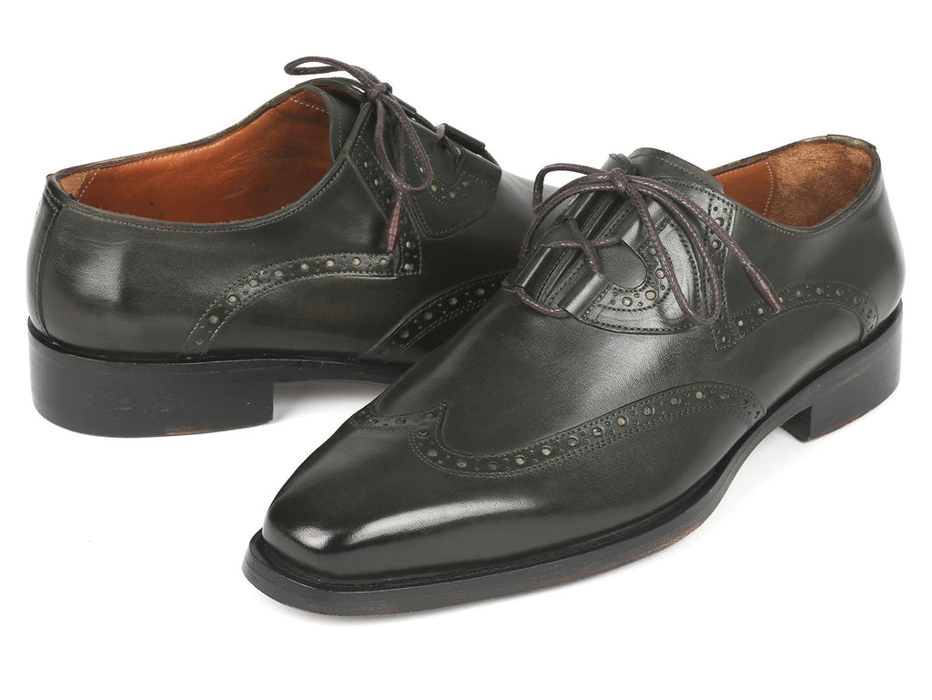 Paul Parkman Goodyear Welted Ghillie Lacing Brogues Dark Green (ID#2955-DRKGRN)