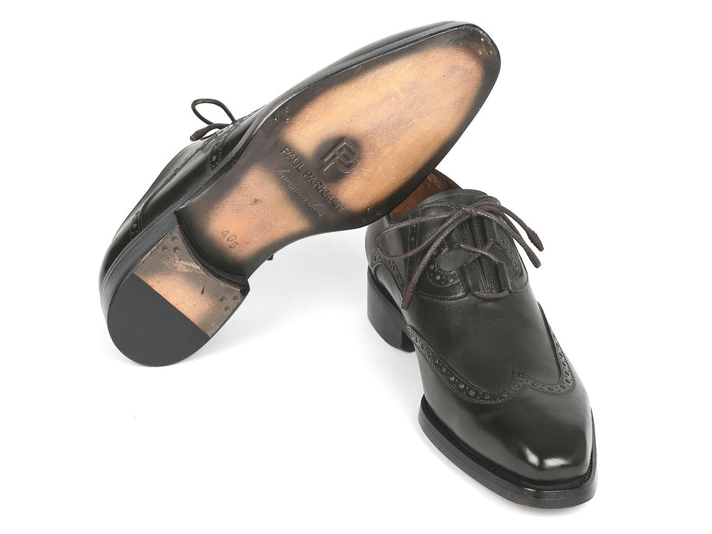 Paul Parkman Goodyear Welted Ghillie Lacing Brogues Dark Green (ID#2955-DRKGRN)