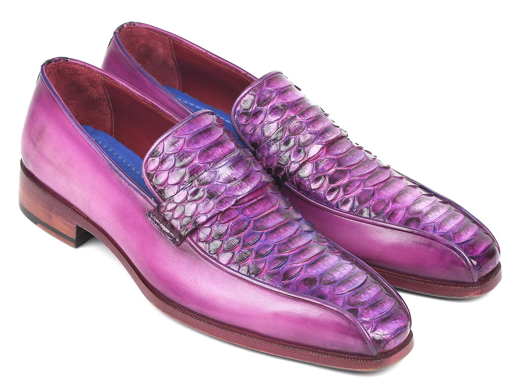 Paul Parkman Men's Pink & Fuchsia Genuine Python and Calfskin Loafer (ID#29K63)